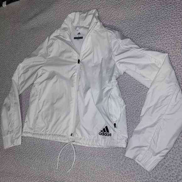 Adidas Women's White Coat , With Black Logo - Picture 9 of 16